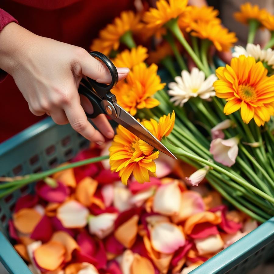 Detalle de flor de temporada
