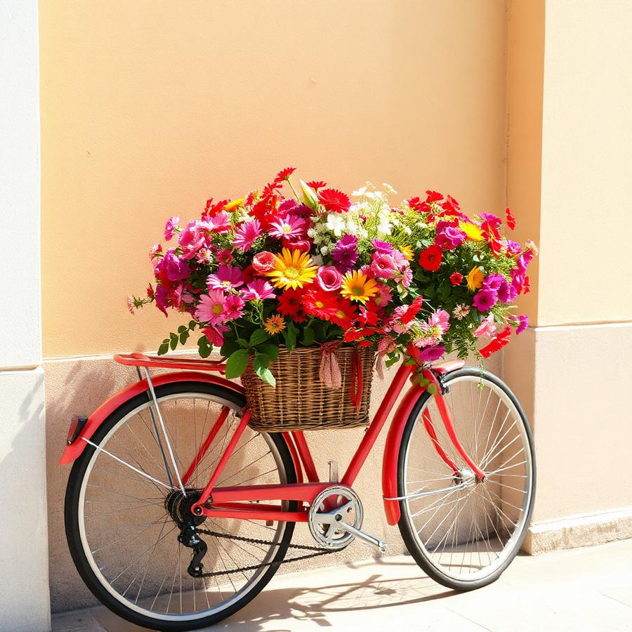 Composición floral en preparación